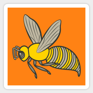 RETRO BUGS BUMBLEBEE Cute Friendly Graphic Cartoon Bee Bug - UnBlink Studio by Jackie Tahara Magnet